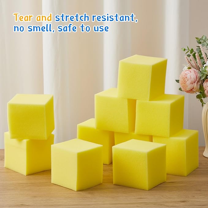 Treela Foam Pit Blocks 4 x 4 x 4 Inch Foam Cubes Soft Stacking Blocks Protective Padding Sponge Pit for Gymnastics Trampoline Arenas Rock Climbing Parkour Indoor Amusement Park - Image 7
