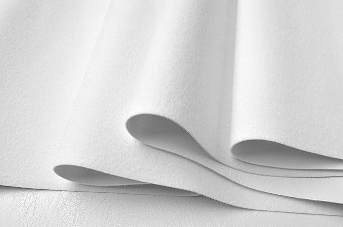 Wento Thick Faux Leather Fabric Soft Skin Grain PU Leather for Furniture Cover Reupholster Sofa Chairs Cushions Vinyl Upholstery (5 Yards, White) - Image 5