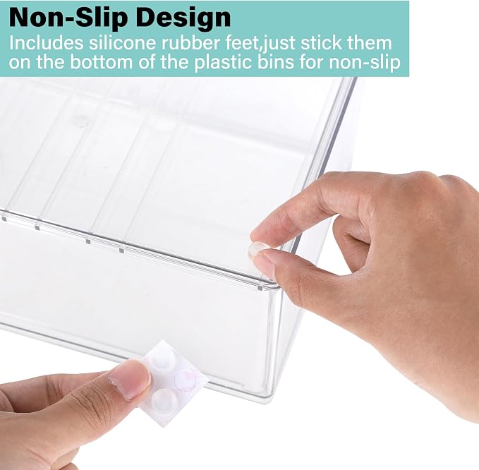 Prsildan Acrylic Makeup Organizer Stackable Storage Drawers with 3 Drawers for Office Desk Vanity Craft Room Clear Drawer Organizers for Hair Accessories Art Supplies Cosmetics Modular System - Image 6