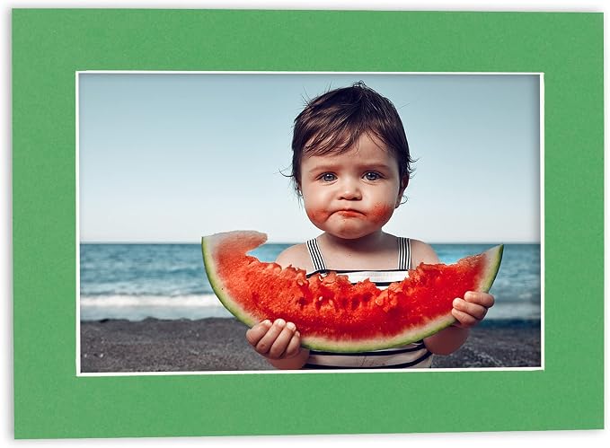 8x10 Mat for 12x16 Frame - Precut Mat Board Acid-Free Bright Green 8x10 Photo Matte For a 12x16 Picture Frame, Premium Matboard for Family Photos, Show Kits, Art, Picture Framing, Pack of 100 Mats - Image 6