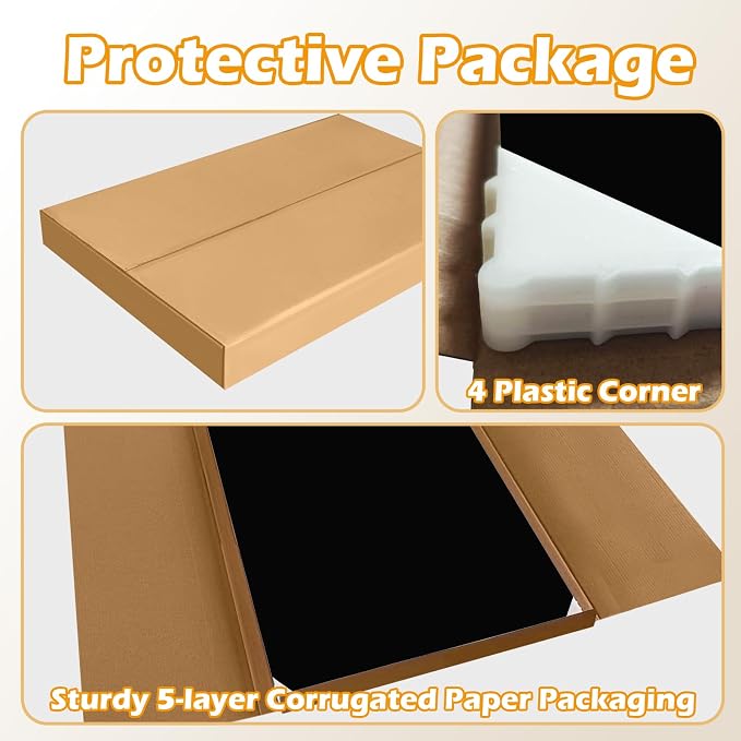 30 Sheets Black Poster Board, 24x36 inches Large Poster Paper, 250GSM Thickness Blank Posterboard Bulk for Office Project, School Supplies, DIY, Signs Project Presentations, Crafts and Drawing - Image 4