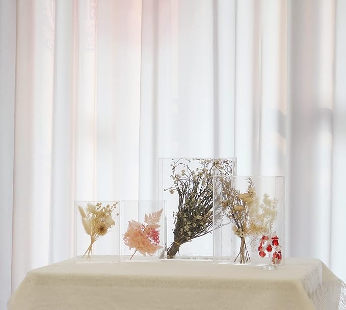 6x8 Shadow Box Frame, Acrylic Photo Picture Frame, DIY Tabletop Display Case, All Clear Memory Box for Dried Flowers/Kids Room/Birthday/Wedding/Party/Shop Decor (1.1” Interior Depth)