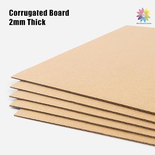 Mat Board Center, 50 Corrugated Cardboard Sheets 8.5x11 Inches Flat Card Board Inserts for Packing, Shipping, Mailing, DIY Crafts - Image 3