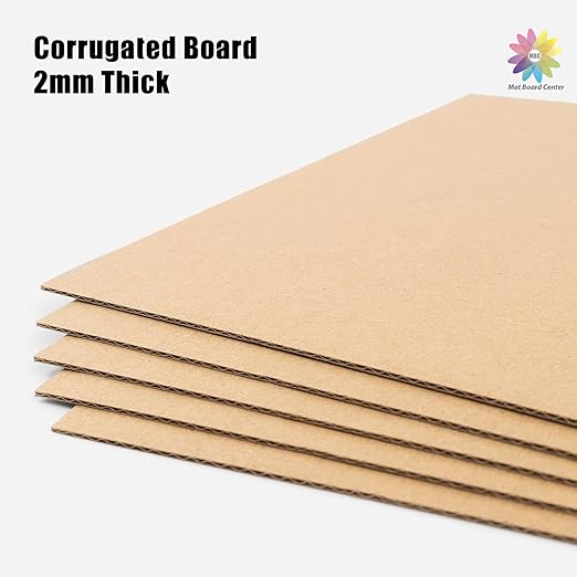 Mat Board Center, 200-Pack 4x6 Corrugated Cardboard Sheets, Trading Card Protectors For Shipping, Cardboard Inserts Packing Dividers Layer Pads, Corrugated Sheet For Craft Project (Kraft Brown - Image 3