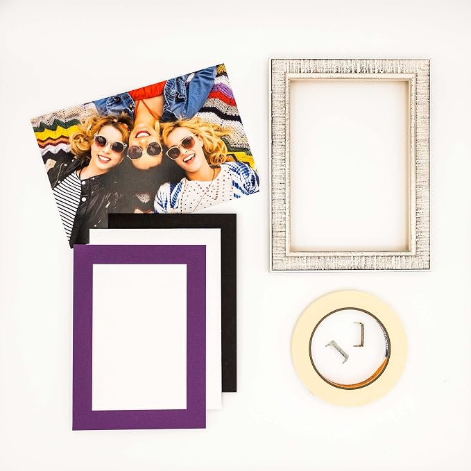 5x7 Mat for 8x10 Frame - Precut Mat Board Acid-Free Show Kit with Backing Board, and Clear Bags Dark Purple 5x7 Photo Matte Made to Fit a 8x10 Picture Frame Matboard for Framing, Pack of 1 Mat - Image 5