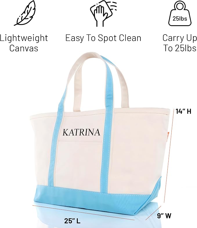 CB STATION Large Classic Tote - Canvas Tote Bag for Women - Multi-Colored Design, Perfect for Travel and Shopping - Image 4