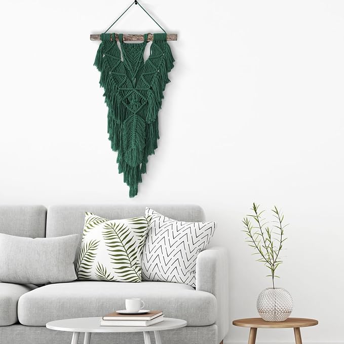 ZUEXT Macrame Cord, Blackish Green, 5mm x 328yds Cotton String Macrame Yarn | Natural Handmade, 4 Strands Twisted Cotton Rope, for Craft Wall Hanging Weaving Tapestry Dream Catchers Hanger DIY Gift, 300m - Image 8