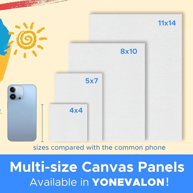 54 Pack 5x7in Small Canvas Boards for Painting Bulk, Blank Paint Canvases | Mini Canvas Panels, Gesso Primed Acid-Free 100% Cotton for Acrylic Oil Watercolor Paints, Art Supplies for All Skill Level - Image 4