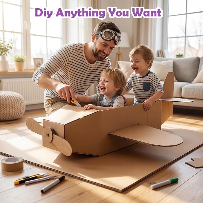 RLAVBL 5 Pack 24x36 Large Corrugated Cardboard Sheets, Flat Cardboard Inserts for Shipping, Mailing, Packing, DIY Crafts - Image 4