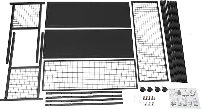 Double-Sided 16 Tier Ribbon Wrapping Paper Organizer Rack | 39.3"x12.6"x59" Large Capacity Ribbon Stand with Top Shelf, Ribbon Holder and Gift Bag Storage Organizers, Save Space (Black) - Image 7