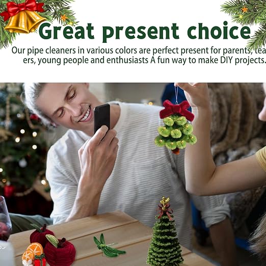 Veroave Pipe Cleaners, Pipe Cleaners Crafts, 3000 PCS 30 Colors | Bulk Pipe Cleaners for Crafts, Chenille Stems for Crafts, Flower Bouquets, Graduation Bouquet Crafts, Holiday Decorations - Image 6