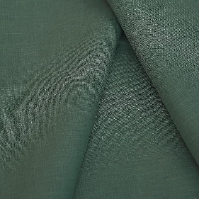 Japan Nature 100% Linen Fabric for Clothing, Home Decor, Pillow, Sofa, 55" Width, Craft by The Yard (Army Green, 5 Yard) by Unknown