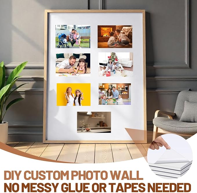 Pushglossy 25 Sheets 32 x 40 x 3/16" Self Adhesive Foam Board White Self-Adhesive Tack Foam Boards Large Free Mounting Poster for Crafts Presentation Vision Board Signboard and Party Decorations - Image 7