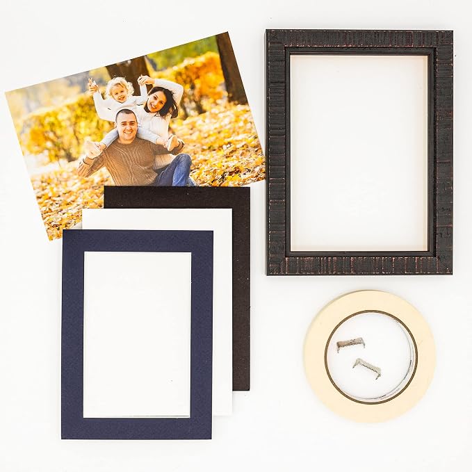 5x7 Mat for 8.5x11 Frame - Precut Mat Board Acid-Free Navy 5x7 Photo Matte Made to Fit a 8.5x11 Picture Frame, Premium Matboard for Family Photos, Show Kits, Art, Picture Framing, Pack of 25 Mats - Image 5