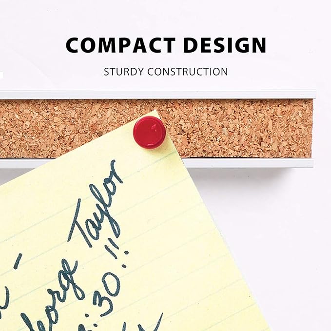 Corksidol Bulletin Bar Strip, Cork Board, Cork Strips, 36" x 1", Classroom, Office, Walls, Cubicle, Aluminum Frame,2 Pack, Silver | Large-area display solution with two long cork strips, tackable surface, and flexible installation for classrooms and of... - Image 6