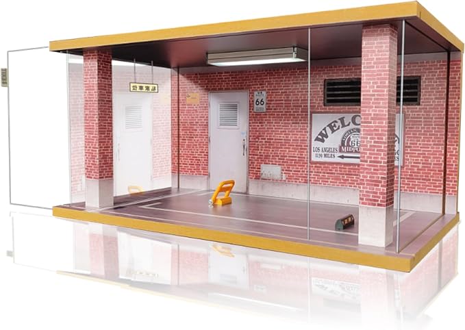 Display Case with Light for 1/18 Diecast Cars | Display Case for 1/18 Diecast Cars,Acrylic Display Case for 1/12 Scale Toy Motorcyle with LED Lighting, Route 66-3 Open Side - Image 7