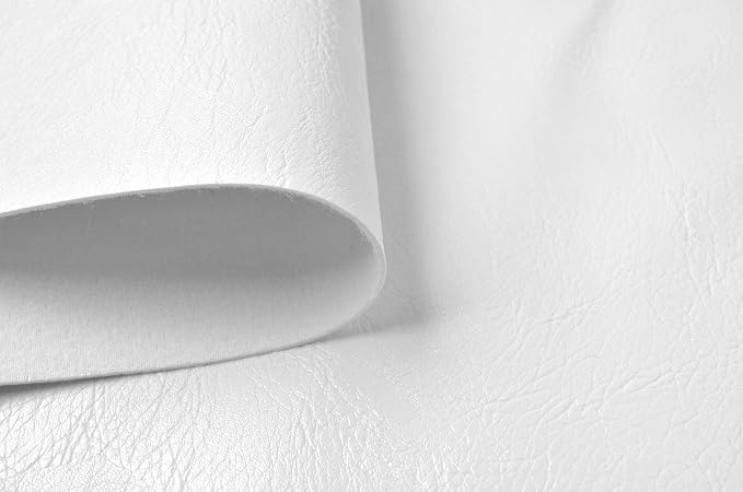 Wento Thick 3 Yard Faux Leather Fabric Soft Skin Grain PU Leather Fabric for Furniture Cover Reupholster Sofa Chairs Cushions Vinyl Upholstery (3 Yards, White) - Image 3