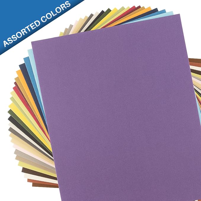 Golden State Art 8x10 Uncut Mat Boards, 50 Pack Assorted Color Matboards | 4-Ply Thickness Uncut Mats Backing for Prints, Framing Backing, DIY Projects, Presentation Boards, Art Crafts - Image 4