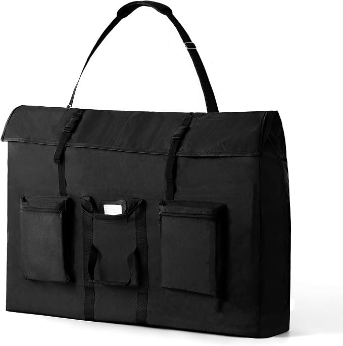 Premium Oversized Art Portfolio Case 24 x 36 x 6 Inch (25" x 37" Actual) - Waterproof - Soft Sided - Frames, LCD Screens, Monitors, TVs, Solar Panel - Shoulder Strap & Carry Handles by 1stPlaceProducts