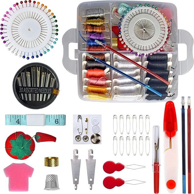 301 Embroidery Floss Set Including Cross Stitch Threads Friendship Bracelet String with 5-Tier Transparent Box, Floss Bobbins and Cross Stitch Kits - Image 4