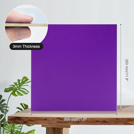 7 Pack Colored Plywood Sheets, 12 x 12 x 1/8 Inch, Rolling Paint Process with Bright Colors, 3mm Plywood for Laser Cutting, Wood Burning and DIY Wood Crafts - 7 Colors - Image 2