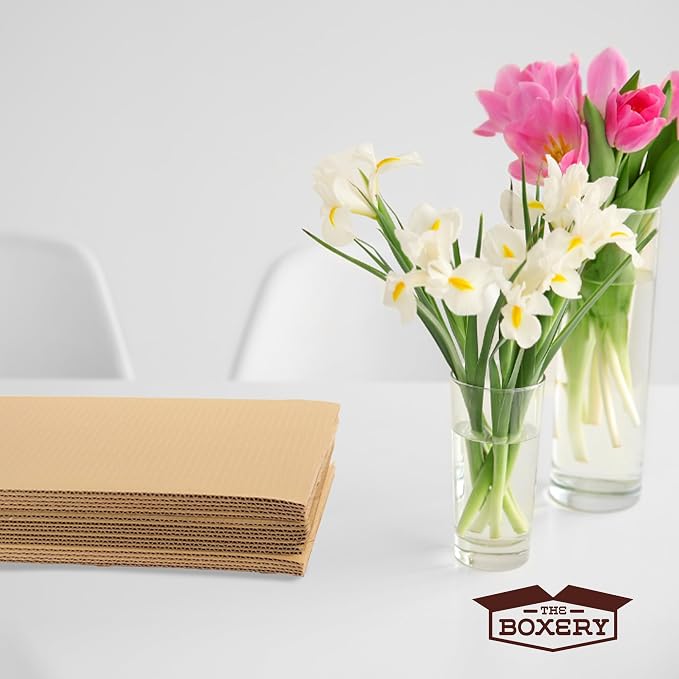 The Boxery Corrugated Cardboard Sheets 12.5 x 12.5" - (1/8" Thick) | 100 Sheets | LP Insert Pads, Brown, Frame Backing, DIY Projects, Arts and Crafts, Dividers, Mailing, Packing Protection - Image 6