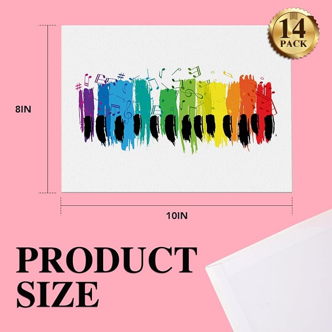 ESRICH 14 Pack 8x10 Primed Canvas Boards for Painting, Ideal for Starter | Cotton Acid-free Surface, Gesso Primed for Acrylic, Oil, Watercolor. Art Painting Supplies for Class, Paint Parties and Home - Image 6