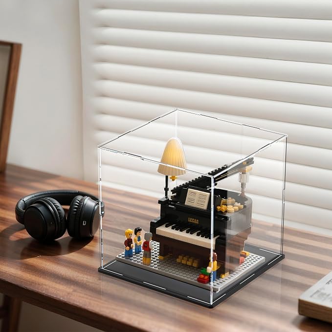 11 Inch Acrylic Case for Display, Clear Display Acrylic Box for Collectibles, Alternative Glass Case with Matt Black Stand for Display Action Figures - Image 3
