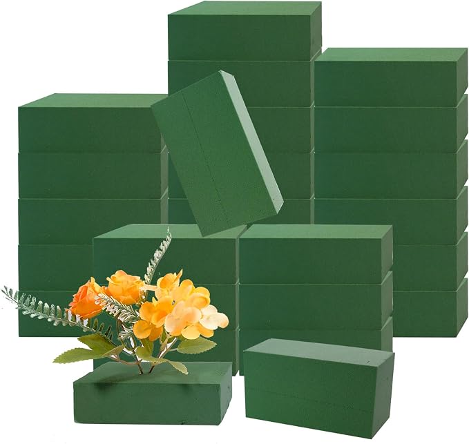 TANEMUDO 36 Packs Floral Foam Blocks Wet & Dry for Flower Arranging,5.5 x 3.1 x 1.8 Inches Floral Styrofoam Blocks Kit for Fresh and Artificial Flowers, Wedding and Home Decor by TANEMUDO