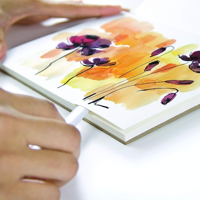 Fluid 100 Watercolor Paper Block, 8 x 8 inches, 10 Sheets, 300 lb (640 GSM) 100% Cotton Cold Press Pad for Artist Painting and Wet Media - Image 5