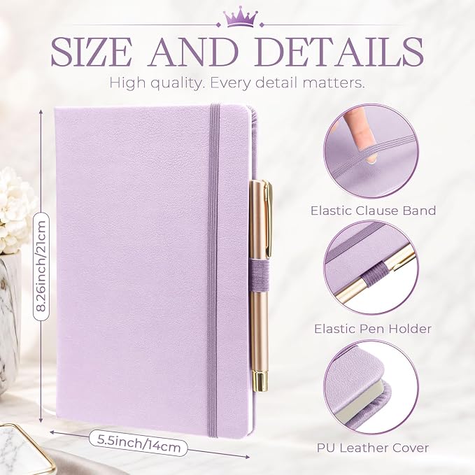 Laumoi 28 Pack A5 PU Leather Lined Notebook Journal, Morandi Color,Simple | PU Leather Journals, Wide Ruled 5.5x8.2 Inch, For School Business Work Writing, Bulk Ideal for Classroom Office Supplies - Image 2