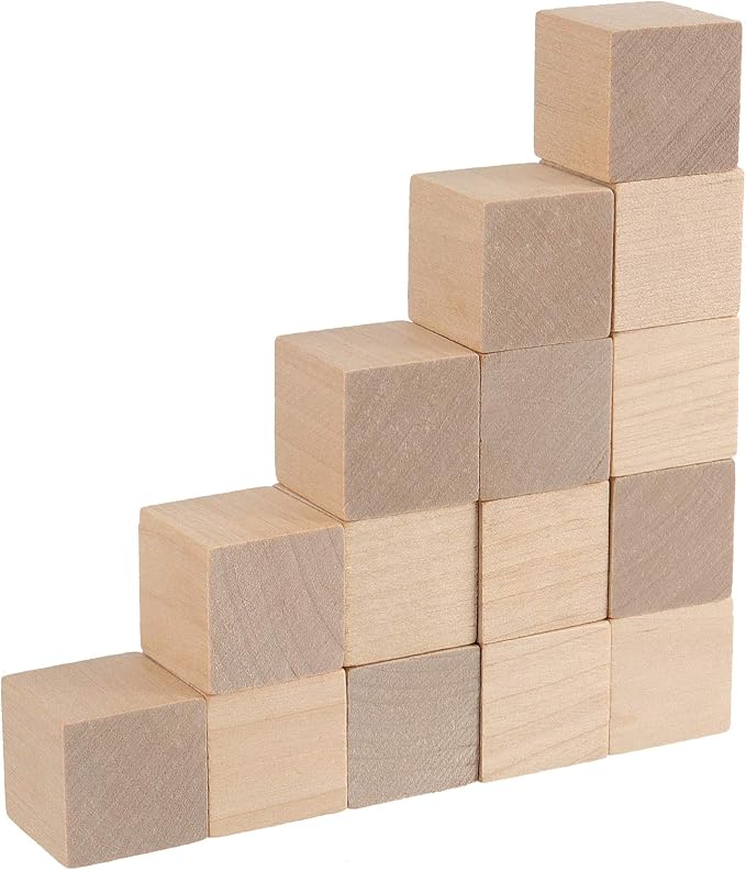 800 PCS 3/4 Inch Natural Wooden Cubes, Mini Unfinished Wood Blocks, Wood Square Blocks for Puzzle Making, Letter Blocks, Painting, DIY Crafts - Image 4