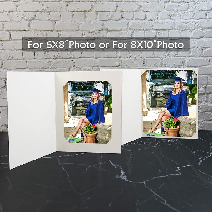 Golden State Art, Paper Photo Folders, for 6x8/8x10 Picture, 10 Pack, Ivory - Image 7