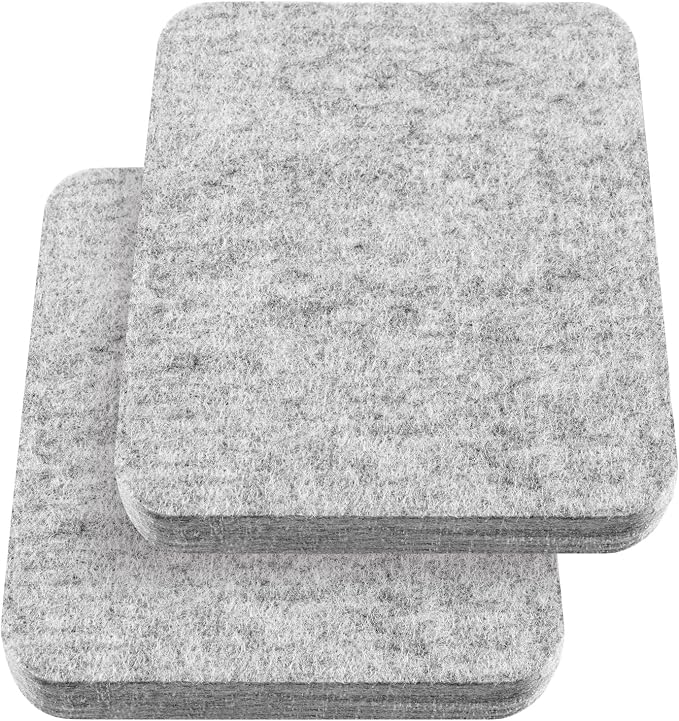Amylove 2 Pcs Needle Felting Pad Needled Felting Mat Wool Supplies Thick Firm Base Woolen Block for Beginners Crochet Knitting Projects Kit Tool, Gray (5 x 6 x 1 Inch) by Amylove