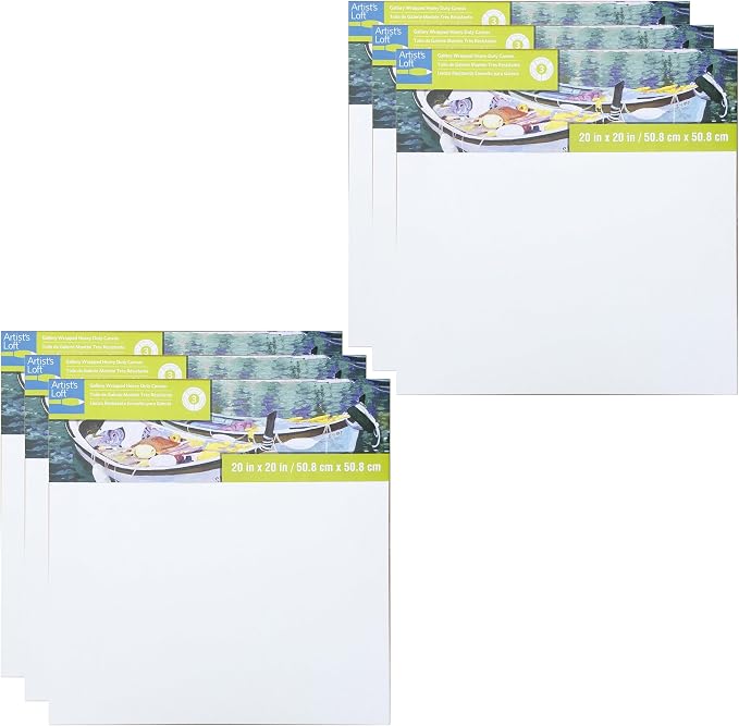 Artist's Loft 15" x 30" Level 3 Gallery Wrapped Heavy Duty Canvas - Acid Free Cotton Canvas for Paint, Acrylic, & Oils - Bulk 6 Pack - Image 5