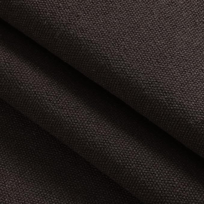 12oz Heavy Duty Canvas Fabric, 59" W Natural Cotton Duck Cloth 5 Yards | by The Yard, Durable, Thick & Heavy Sewing Material, for Arts & Crafts, Bags, Covers, Painting, Home Decor, Dark Brown by Foreate