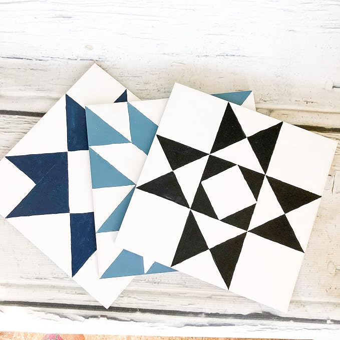 Barn Quilt Stencil | Unfinished Wood Quilt Block Painting Sign | DIY Painting Craft Kit for Adults | Farmhouse Wall Art and Quilting Decor (9 inches, HST Square) - Image 11