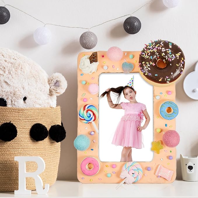 Yalikop 48 Pieces Unfinished Wooden Craft Picture Frames for Photos Bulk | 4x6 Inch Photo Holders for DIY Crafts, Standing Desktop Frames, Father's Day Birthday Gifts, Unfinished Wood Ready to Paint - Image 7