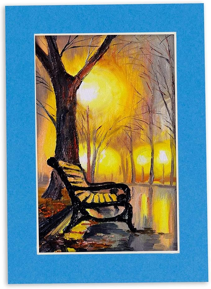 11x14 Mat for 12x18 Frame - Precut Mat Board Acid-Free Show Kit with Backing Board, and Clear Bags Bay Blue 11x14 Photo Matte Made to Fit a 12x18 Picture Frame Matboard for Framing, Pack of 25 Mats - Image 9