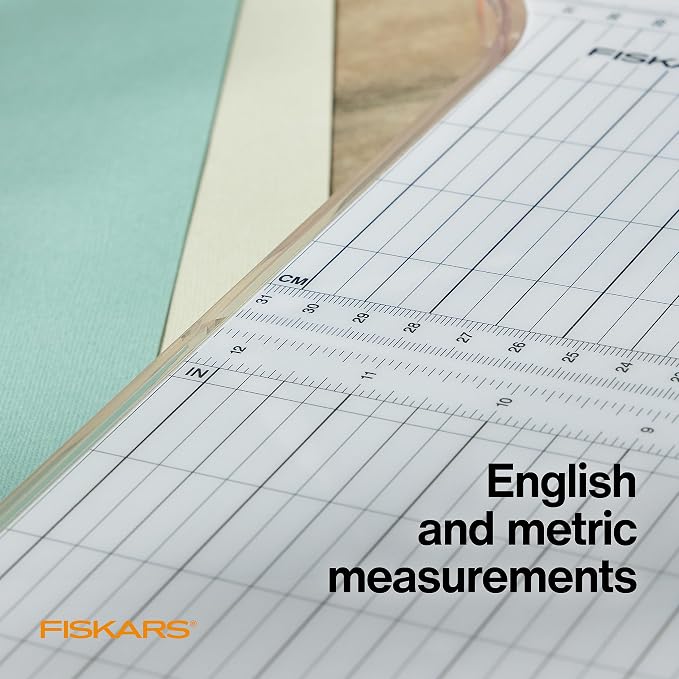 Fiskars ProCision Folding Rotary Bypass Paper Cutter, 12" Cut Length | Cuts Thick Materials, Self-Sharpening Paper Trimmer for Photos, Crafting & Scrapbooking, Arts and Crafts Supplies - Image 6
