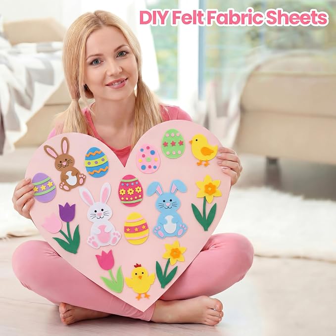 Peryiter 150 Pcs Back to School Pastel Felt Sheets Bulk for Craft 8 x 12 Inch 1.4 mm Pink Thick Colorful Stiff Felt Fabric Craft Square for Crafting Sewing School DIY Project - Image 3