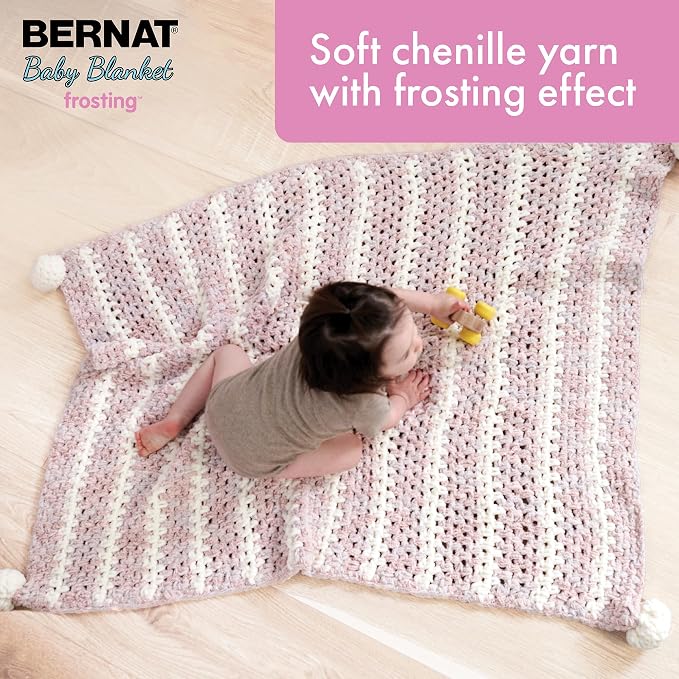 Bernat Baby Blanket Frosting Yarn for Crochet, Crafts & Amigurumi - #6 Super Bulky - 10.5oz/300g - 220 Yards - Deep Dive - Image 3