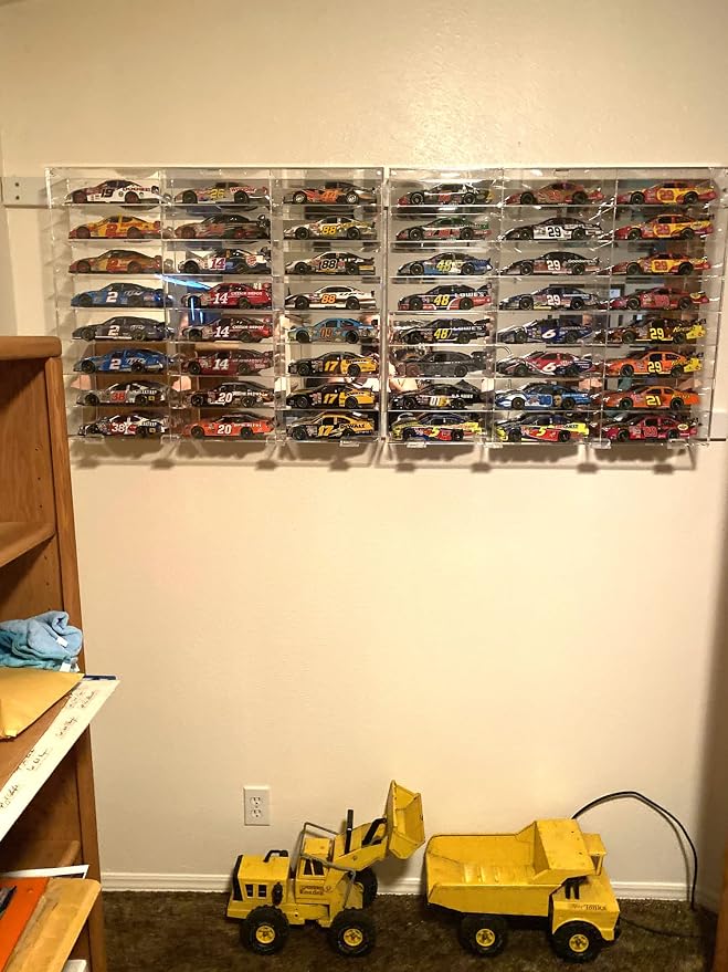 Clear Acrylic Display Case for 1:24 Scale Diecast Toy Model Cars Hot Small Toy Wheels Storage Showcase, 98% UV Protection, 4mm Thick Acrylic 24 Compartments, - Image 6