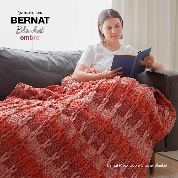Bernat Blanket Yarn, Eggplant Ombre - Image 7