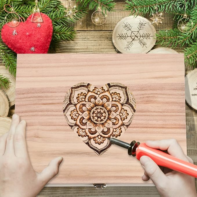 Yookeer 16 Pieces Unfinished Wooden Boxes with Hinged Lid Bulk Wood Box for Crafts Rectangle Keepsake Front Clasp Wooden Storage for Crafts Paint DIY Hobby Jewelry Arts, 6 x 3.7 x 2 Inch - Image 6