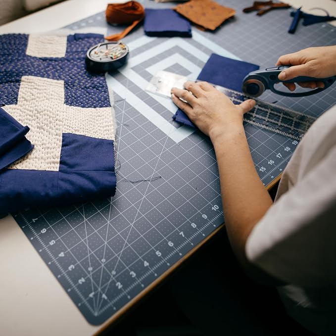Fiskars 24" x 36" Self Healing Cutting Mat, Large Grid, Lilac Mountain Haze | Double-Sided Sewing, Quilting & Craft Cutting Board, Grid with 30 45 60 Degree Bias Lines for Fabric, Paper & DIY Projects - Image 6