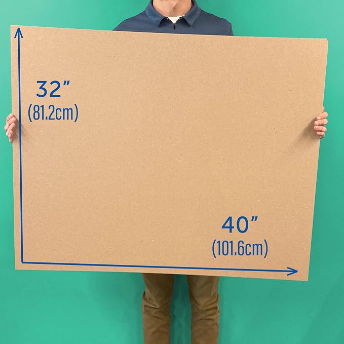 Flipside Products 32" x 40" Kraft Two Sided (C-Flute) Corrugated Project Sheets, Cardboard Sheets, Flat Packing Inserts, Crafts, Pads Packing, Brown, Pack of 25 - Image 3