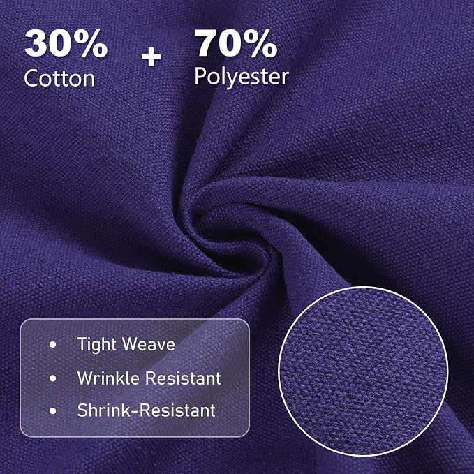 12oz Heavy Duty Canvas Fabric, 59" W Natural Cotton Duck Cloth 5 Yards | by The Yard, Durable, Thick & Heavy Sewing Material, for Arts & Crafts, Bags, Covers, Backings, Painting, Home Decor, Purple - Image 4