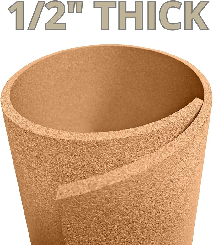 Manton Cork Premium Cork Roll - 4' x 9' x 1/2" | 100% Natural Facing Grade Cork Sheets for Bulletin Boards, Photo and Message Push Pin Displays, Home School Office - Image 2