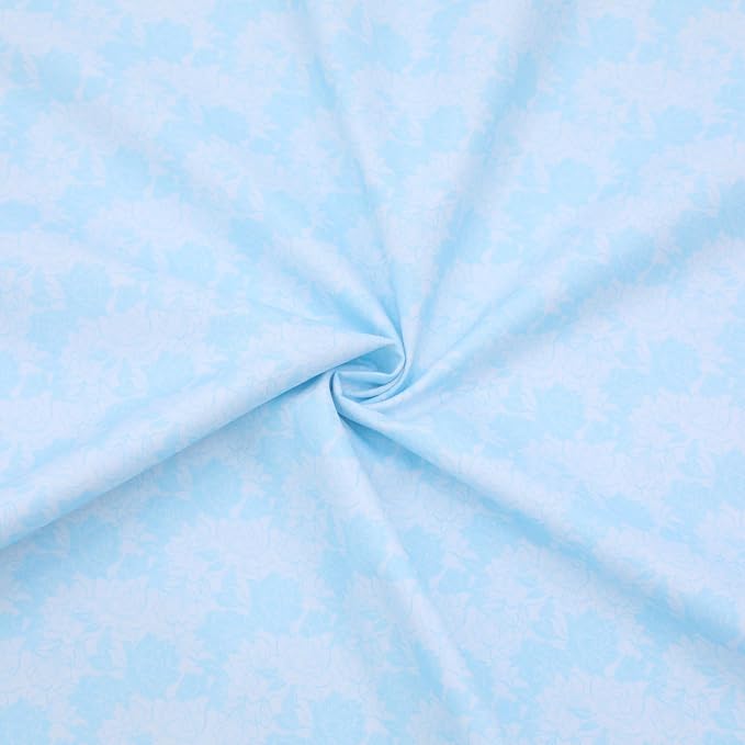 Tinyspool & Co. 100% American Cotton Fabric – 3 Yard Cut Quilting Fabric – Prewashed Preshrunk Yardage for Quilt Backing Borders Binding Sewing Crafts – Eternal Bleu No.15 – Baby Blue - Image 3